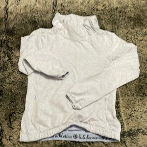 Lululemon Sweatshirt Re-Posh Purple Heather Color Cow Neck Elastic Band Logo